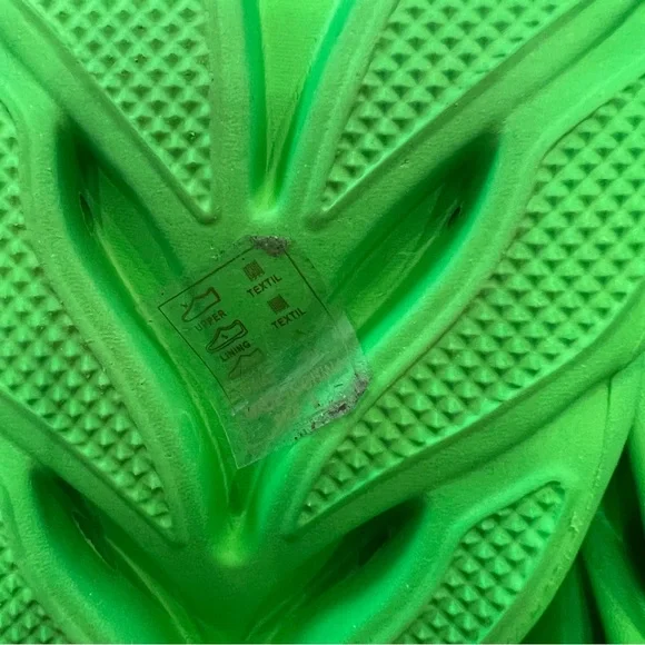 Azalea Wang Sneakers Neon Green Mesh Sock Bubble Lace Up Shoes 8 - Picture 7 of 8